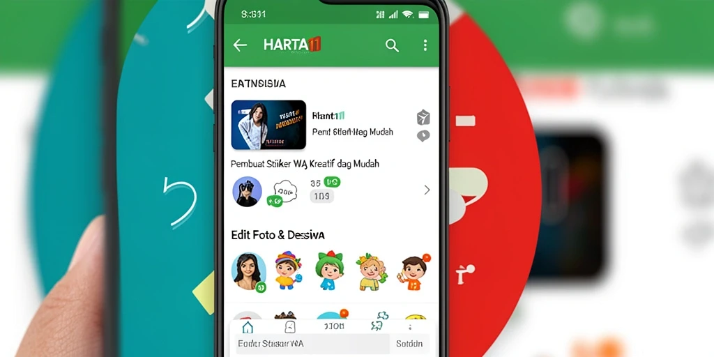 Tampilan antarmuka HARTA11 untuk Pembuat Stiker WA yang intuitif dan menarik.