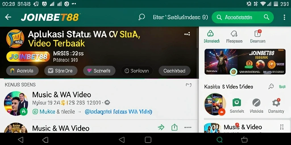 Tampilan antarmuka aplikasi JOINBET88 yang sederhana dan menarik