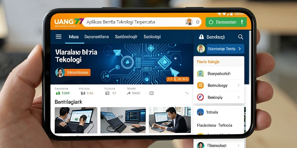 Tampilan antarmuka UANG77 yang modern dan informatif.