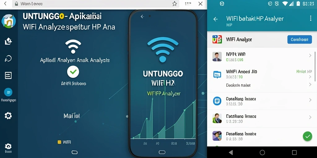 Tampilan antarmuka utama UNTUNGGO yang menunjukkan analisis WiFi.