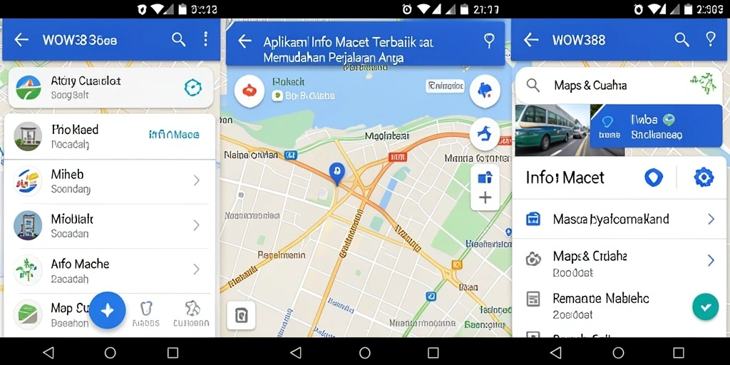 Antarmuka aplikasi WOW388 menampilkan informasi kemacetan secara langsung.